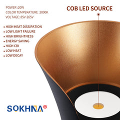 SOKHNA Modern LED Outdoor Waterproof Wall Lamp